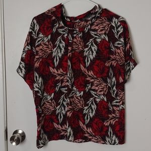 Vince Camuto High Neck Keyhole Back Blouse